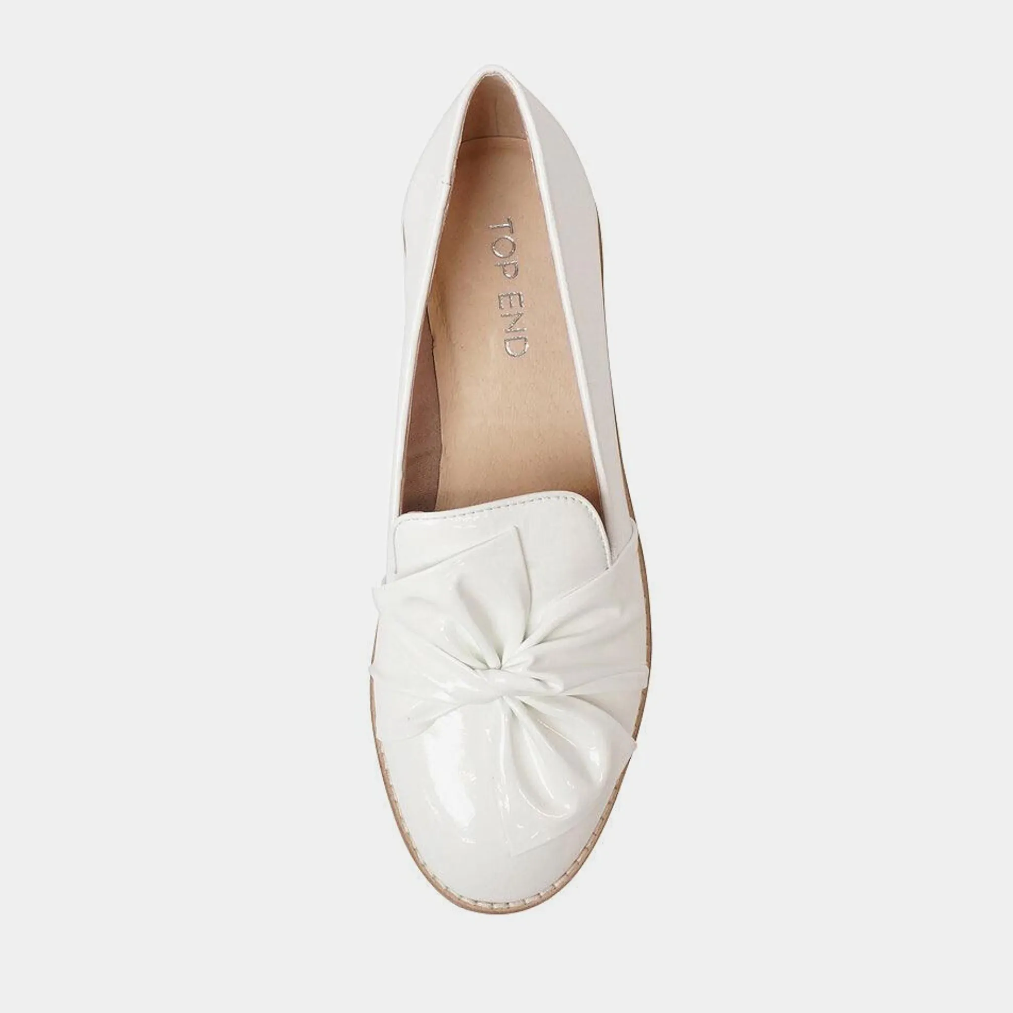 Oclem White Patent Leather Loafers