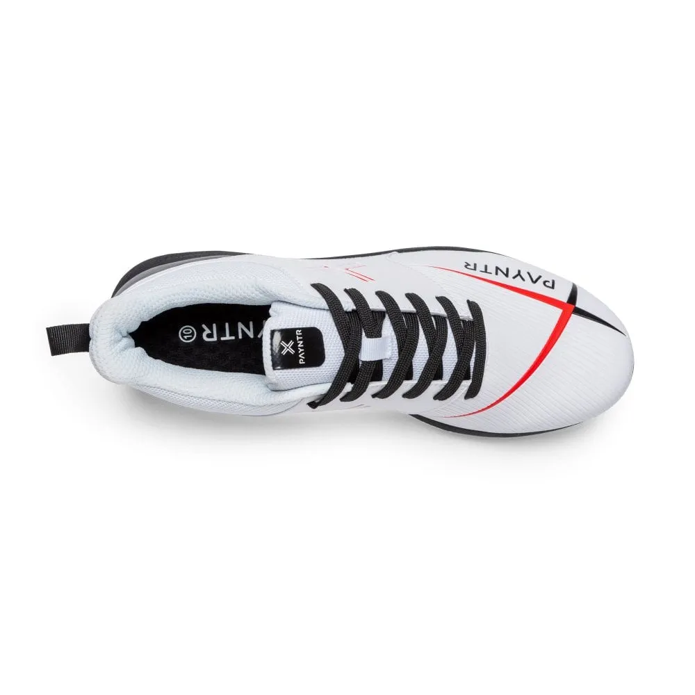 PAYNTR V Pimple Cricket Shoe - White & Black