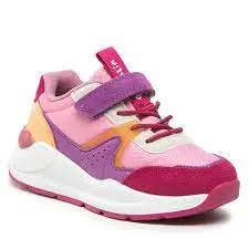 Pink sneakers with velcro closure