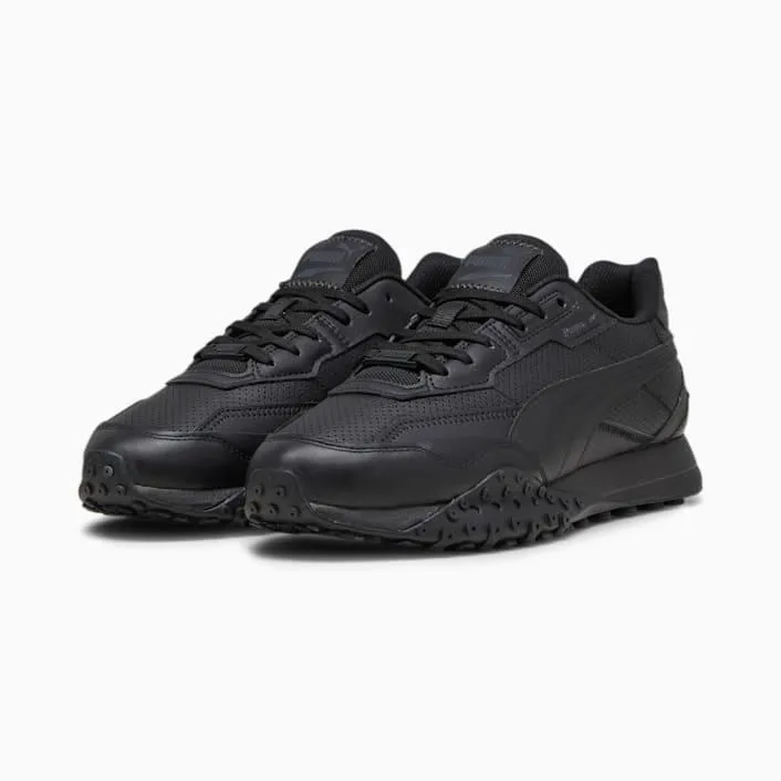 Puma Men's Blacktop Rider Leather Shoes - Black / Shadow Grey