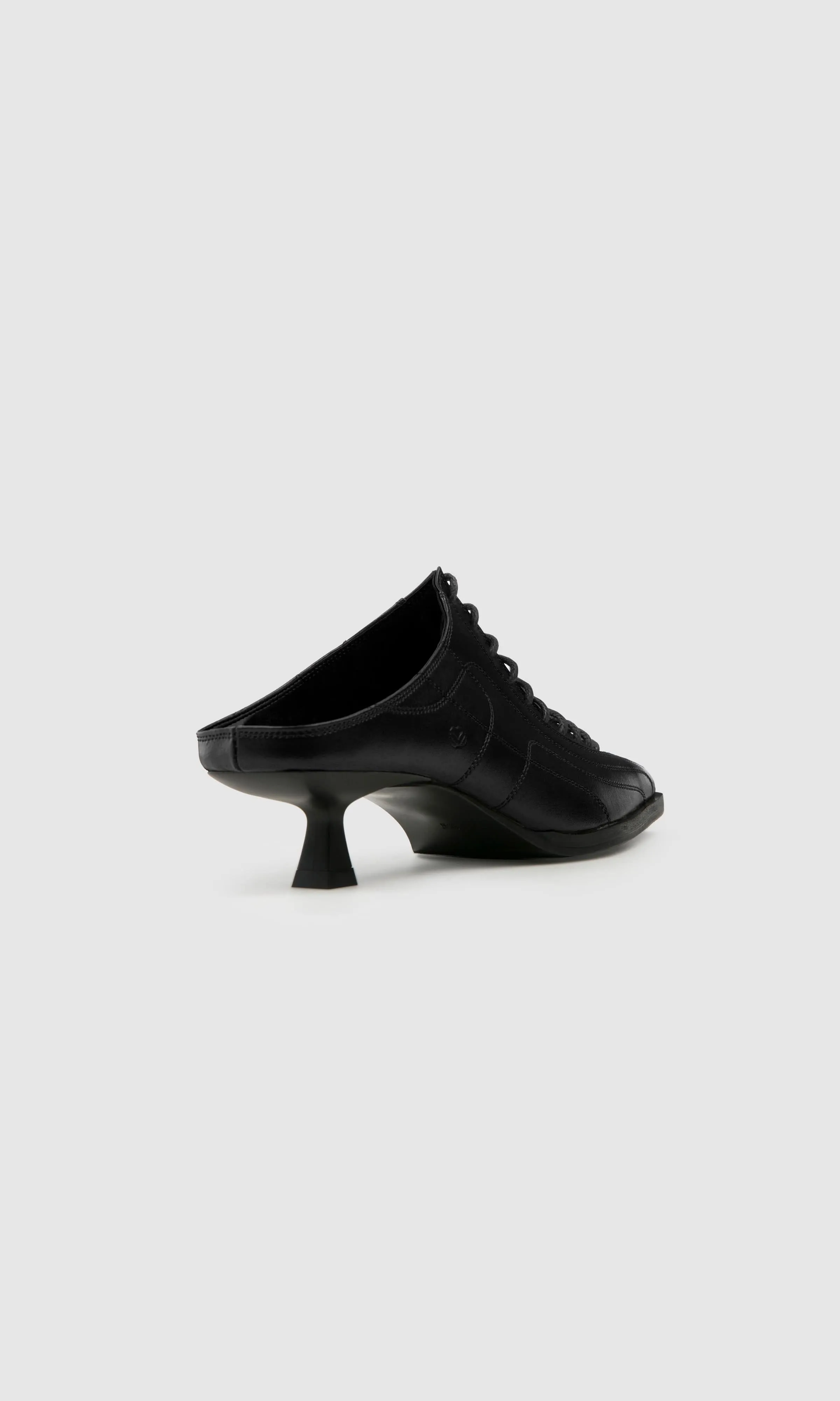 Rachel Apple Leather Mules | Black