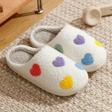 Rainbow Heart Slippers