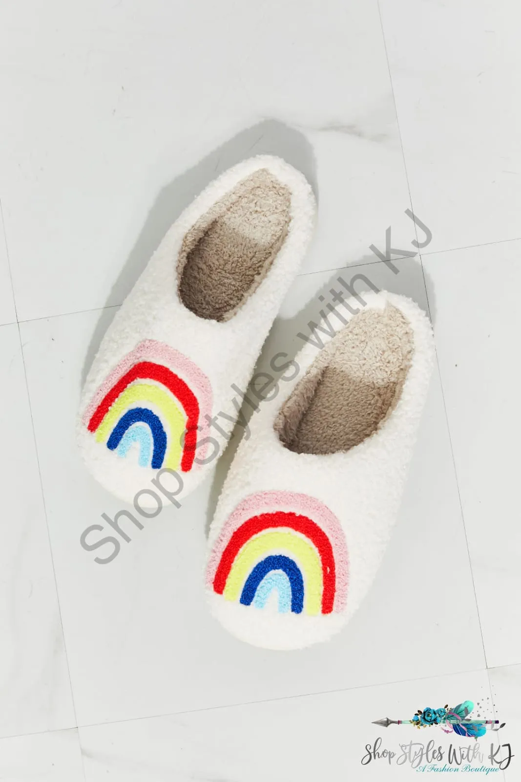 Rainbow Plush Slipper