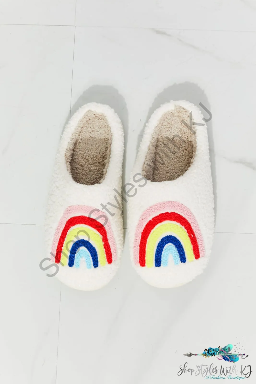 Rainbow Plush Slipper