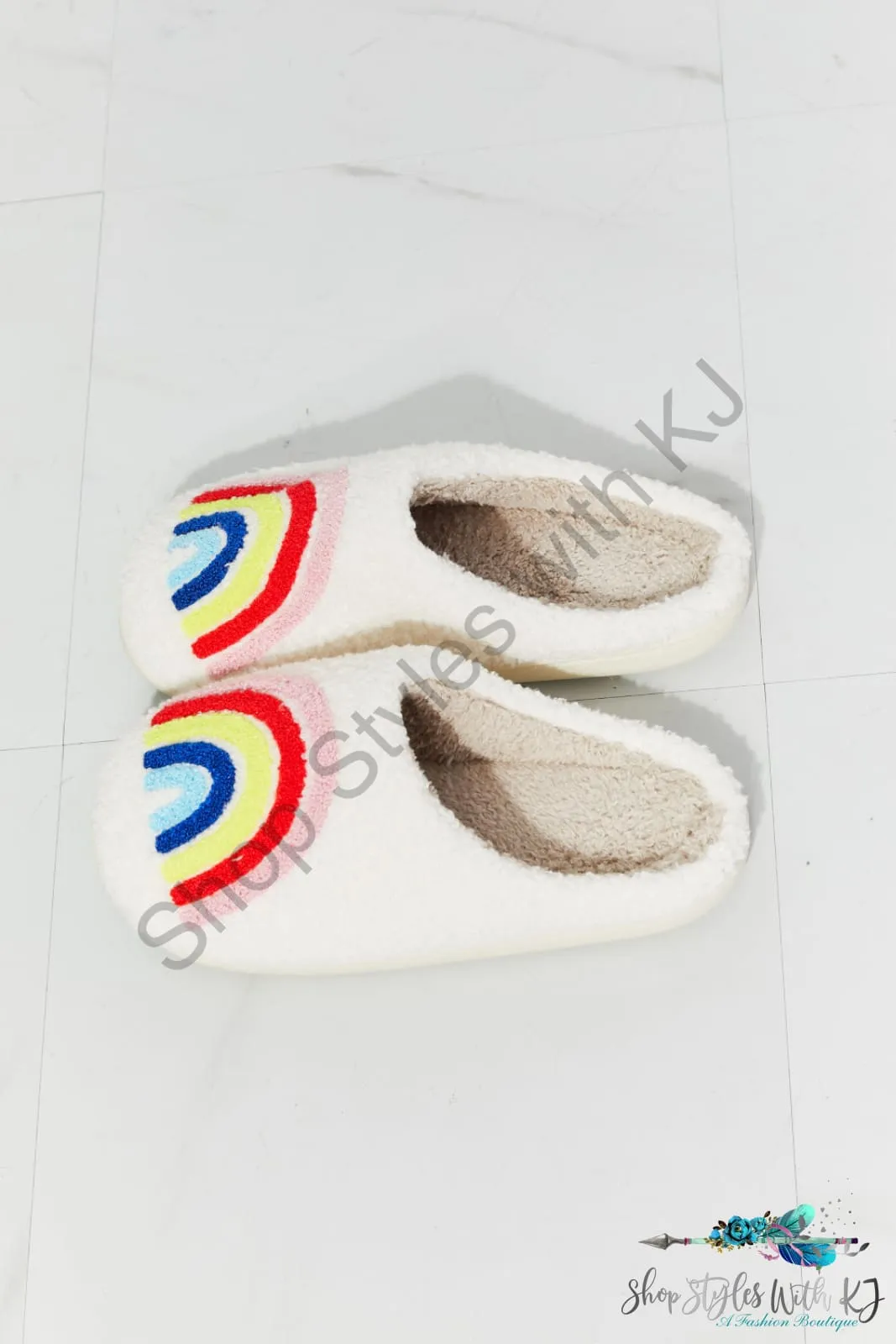 Rainbow Plush Slipper