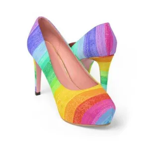 Rainbow Style Platform Shoes