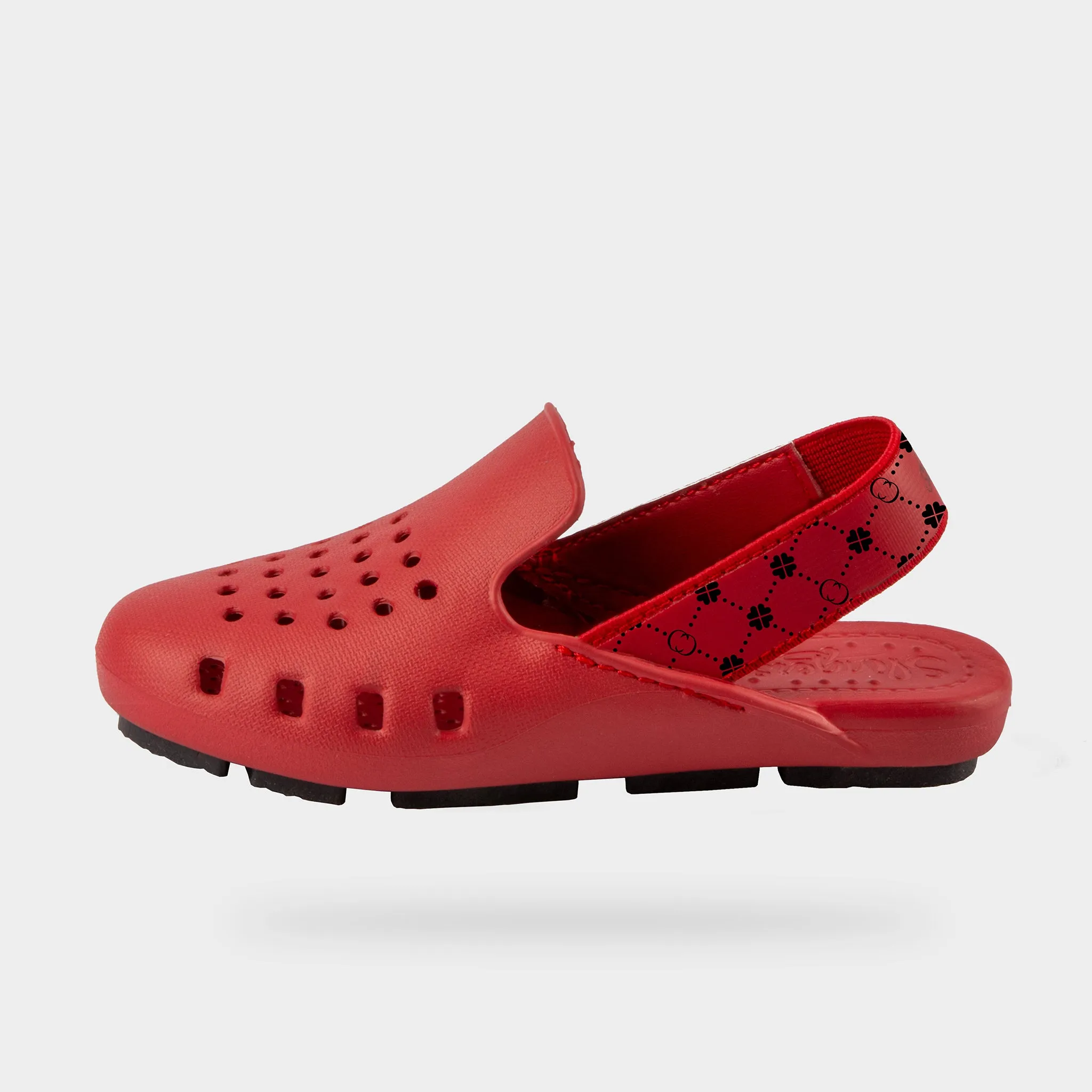 RED INSPIRED SLINGERS  <br><br>*Runs small for sizes 25 till 34 (size up 1 size) <br><span style="font-size: 8px; font-weight: normal;"> Girls red shoes functions as water shoes - kids sandals.