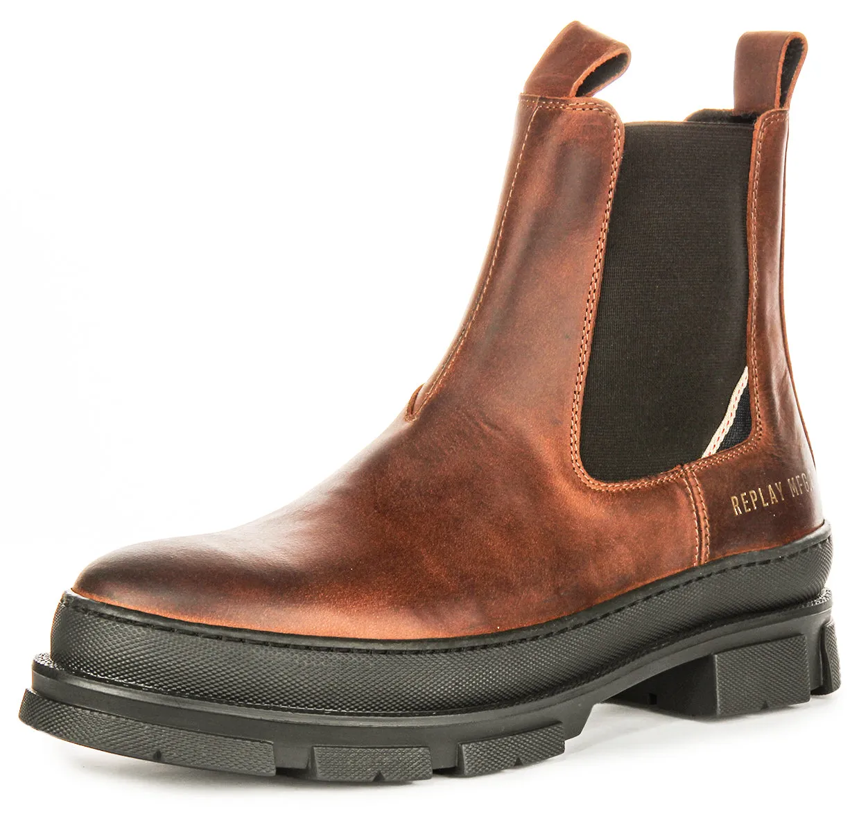 Replay Chelsea Boots Vega Lea In Tan For Men