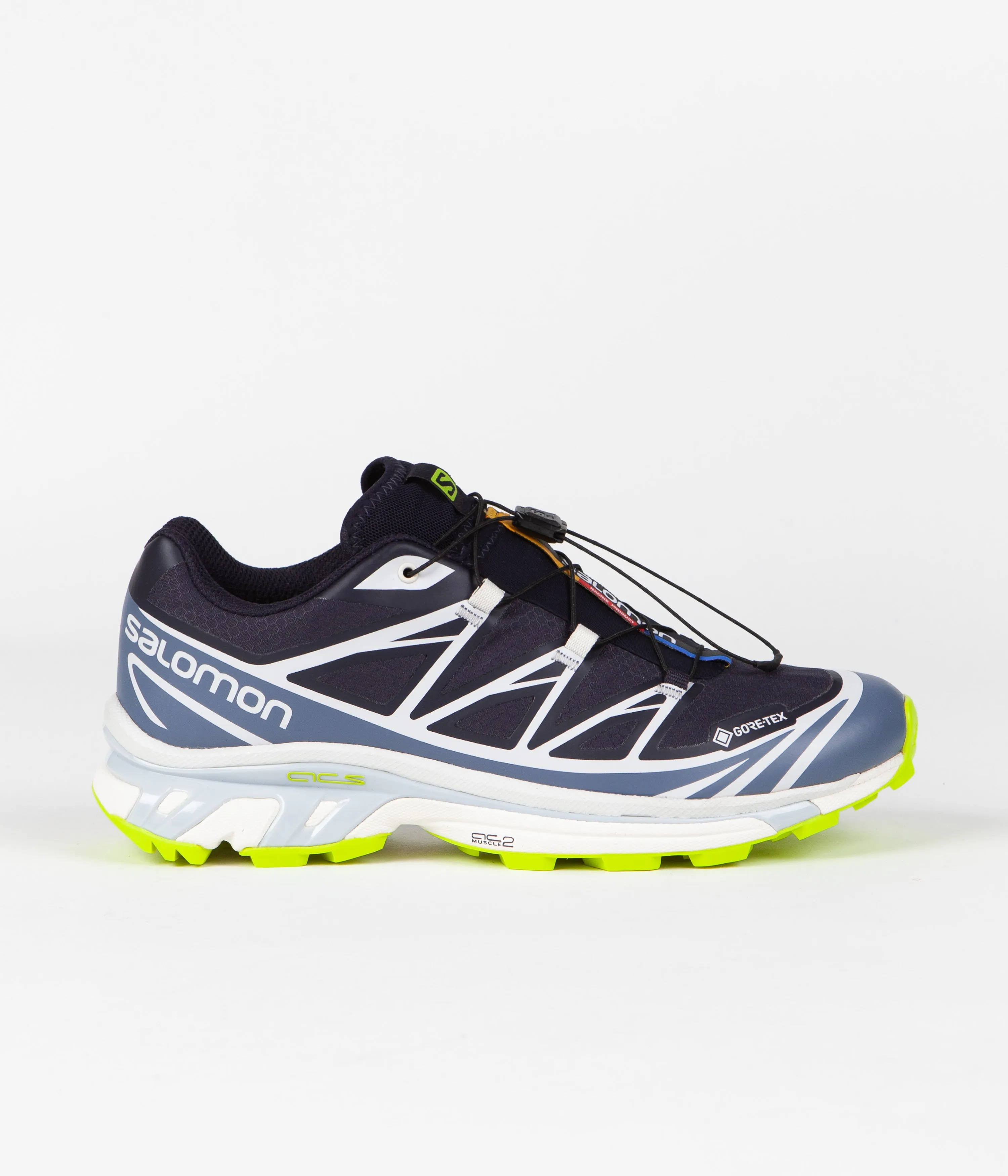 Salomon XT-6 GTX Shoes - Night Sky / China Blue / Acid Lime