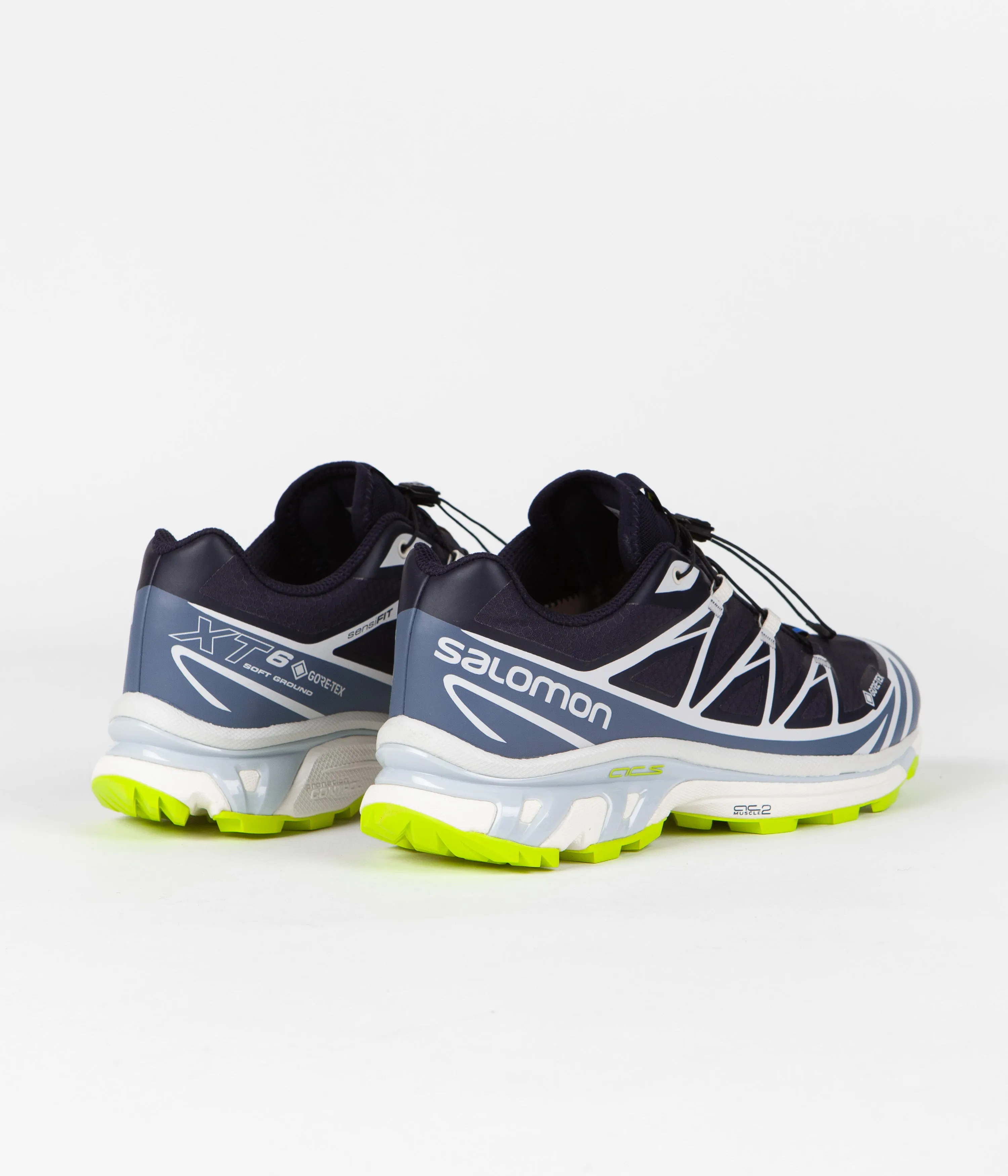 Salomon XT-6 GTX Shoes - Night Sky / China Blue / Acid Lime