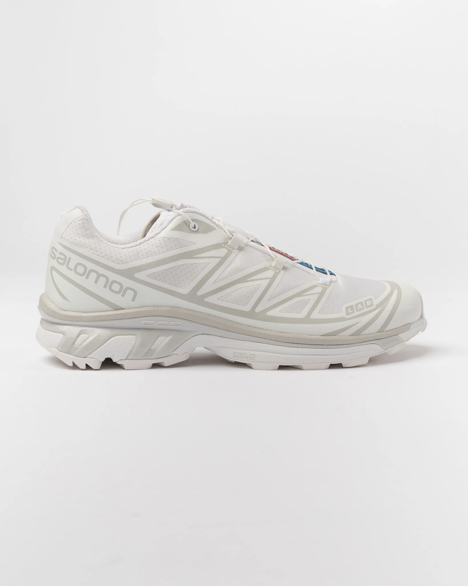 Salomon XT-6 in White/White/Lunar Rock