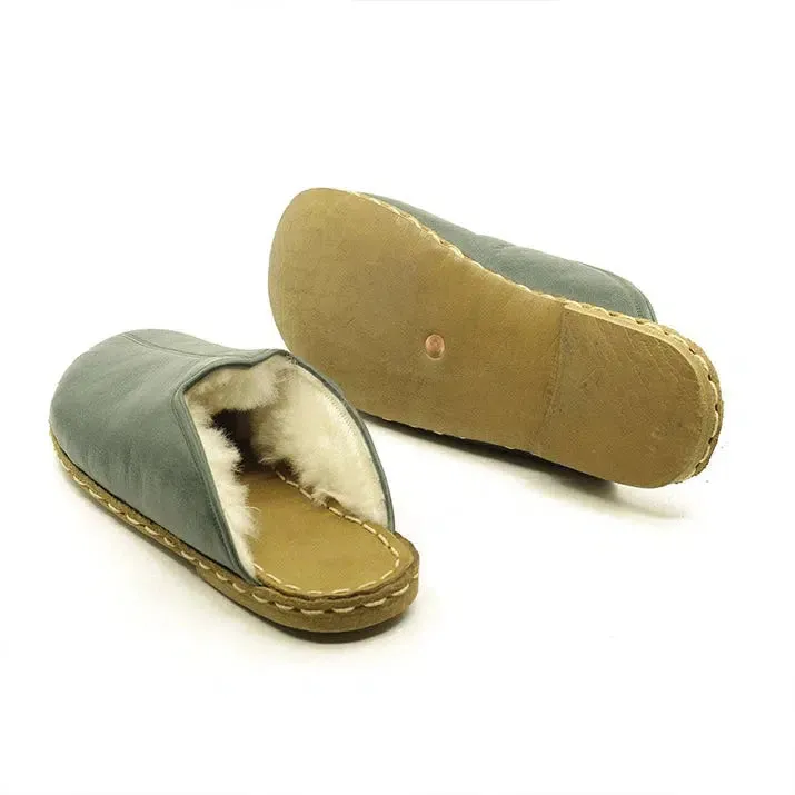 Sheepskin Green Women's Slippers