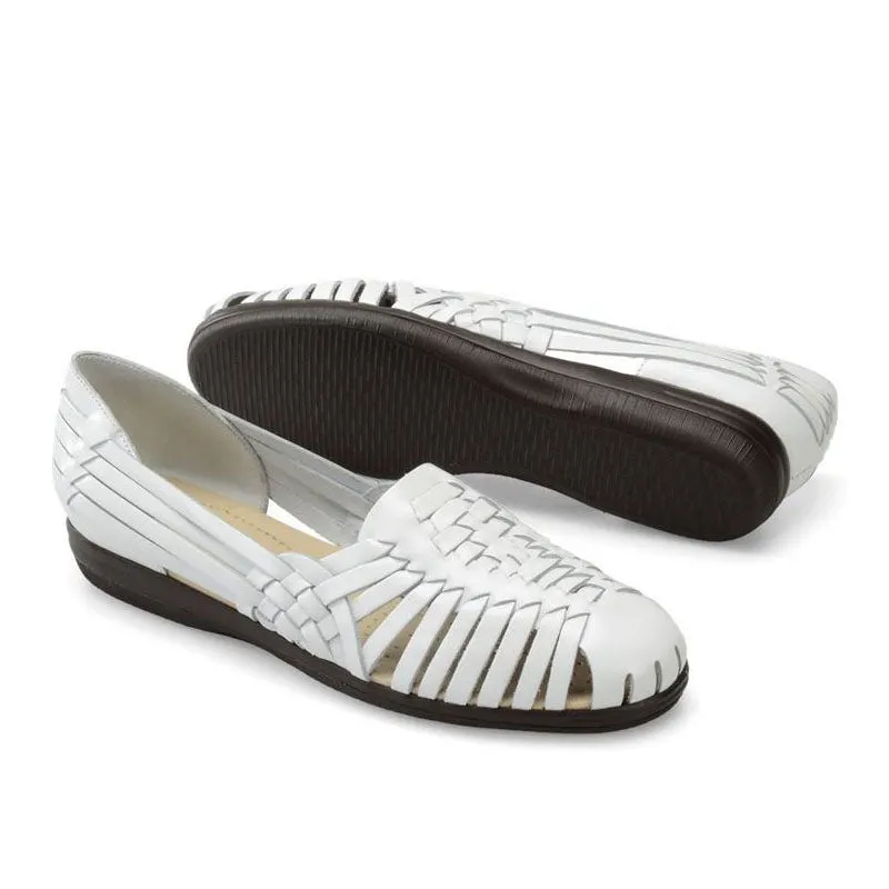 Softspots Trinidad Huarache Flats in White