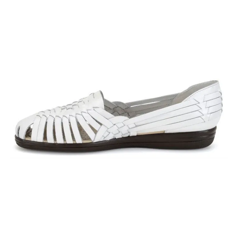 Softspots Trinidad Huarache Flats in White