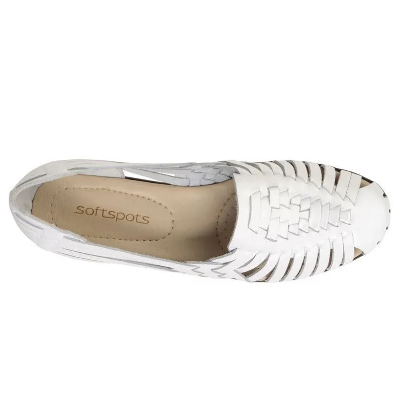 Softspots Trinidad Huarache Flats in White