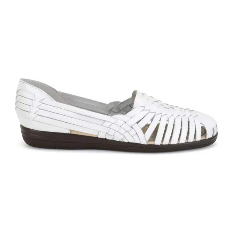 Softspots Trinidad Huarache Flats in White