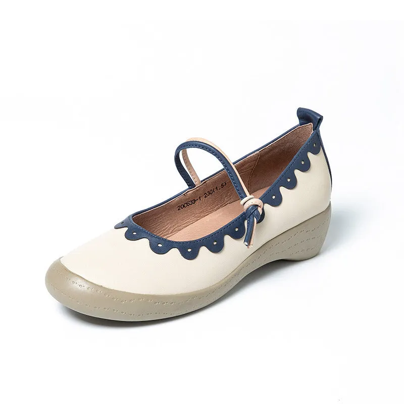 Spring Comfortable Leather Women's Flats