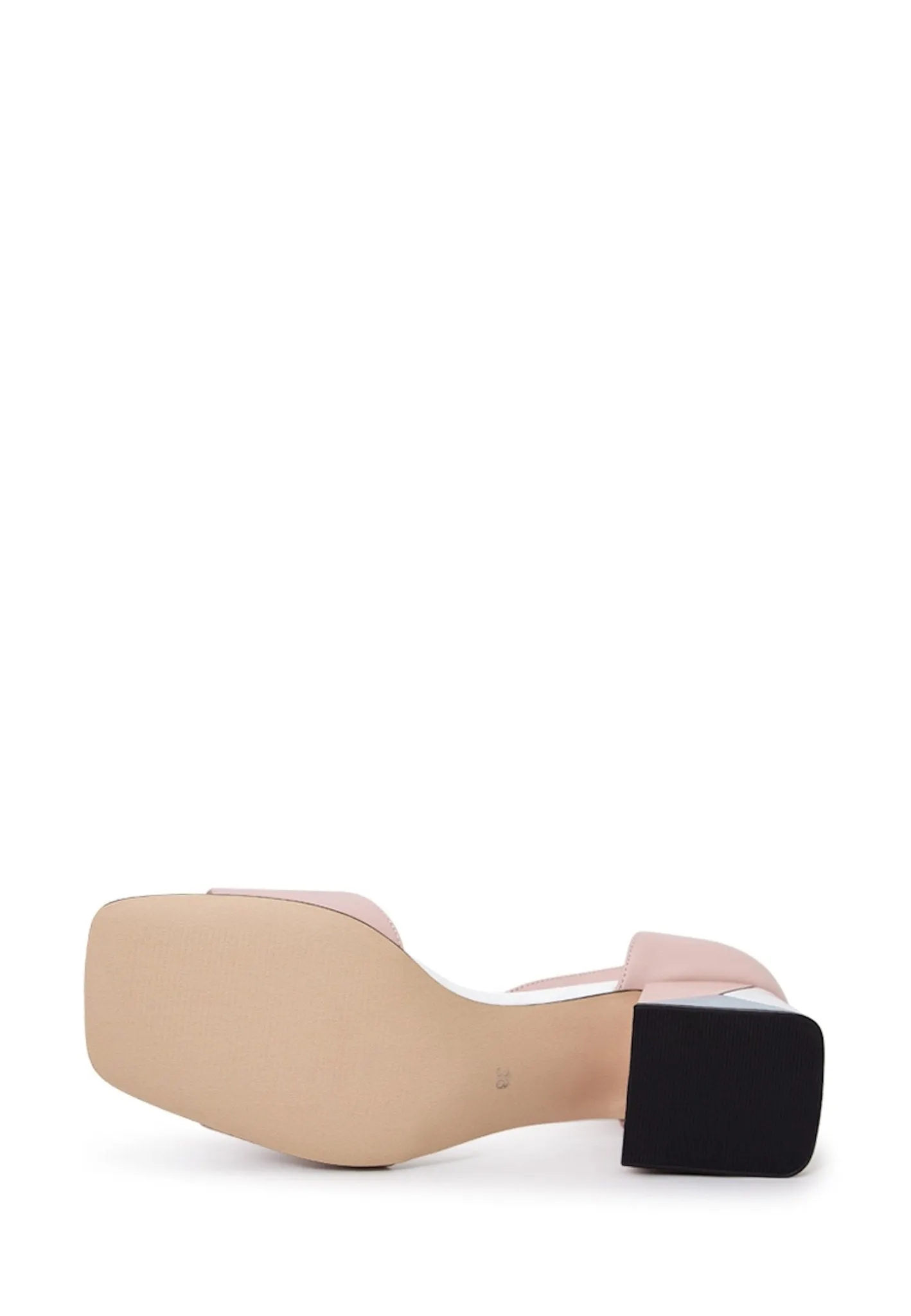 Sqaure Heel Sandals - Dust Pink