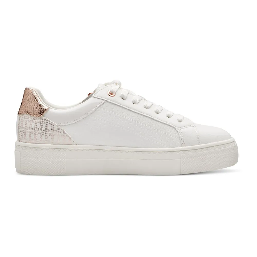 Tamaris White & Rose Gold Trainer