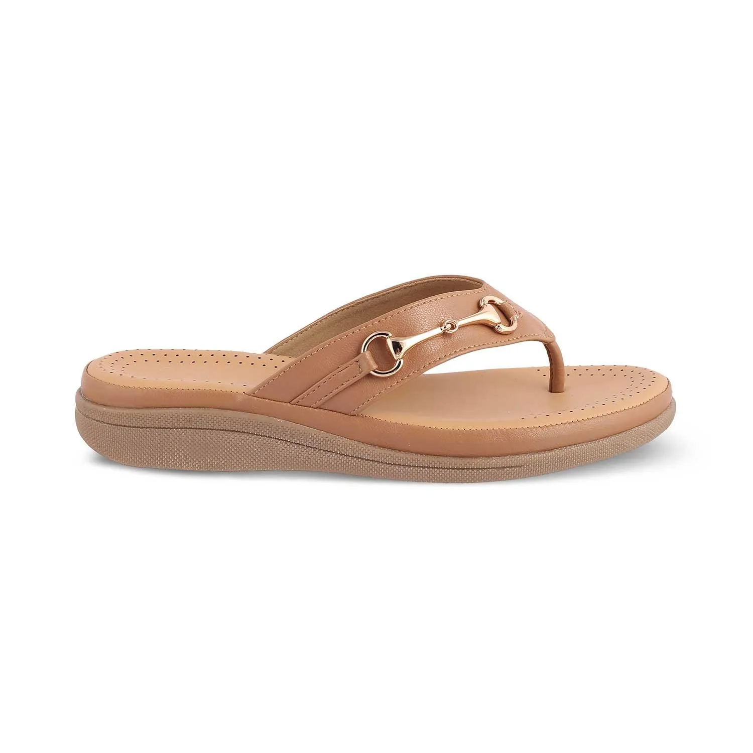 The Spacks Tan Women's Casual Platform Flats Tresmode