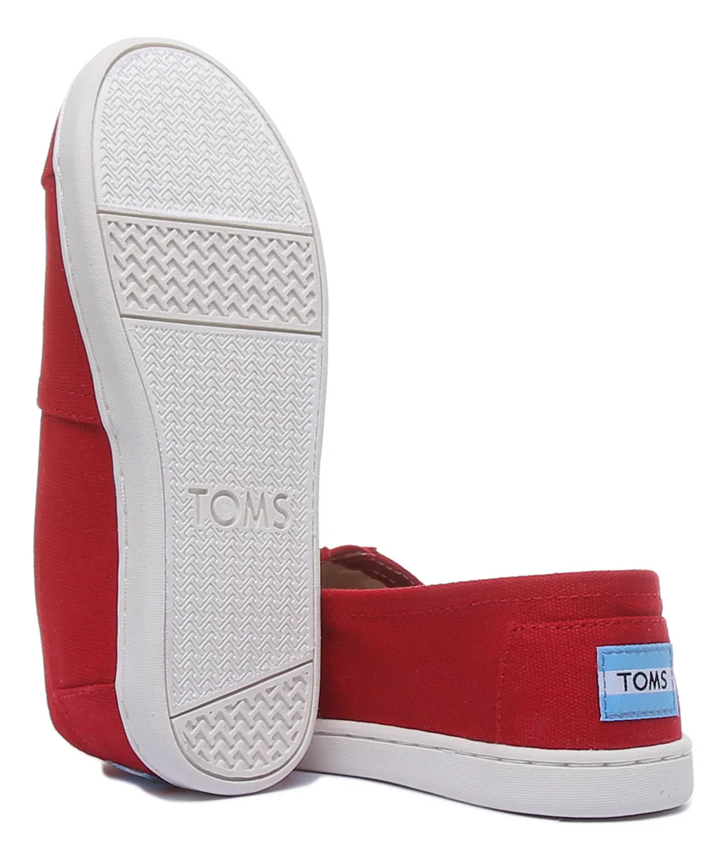 Toms Classic Youth In Red For Kids