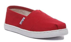 Toms Classic Youth In Red For Kids