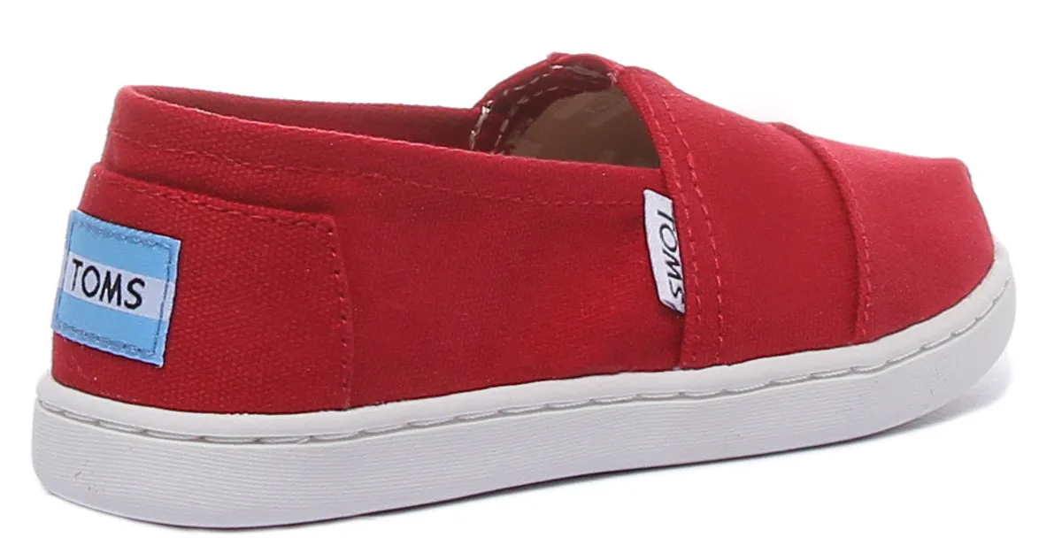 Toms Classic Youth In Red For Kids