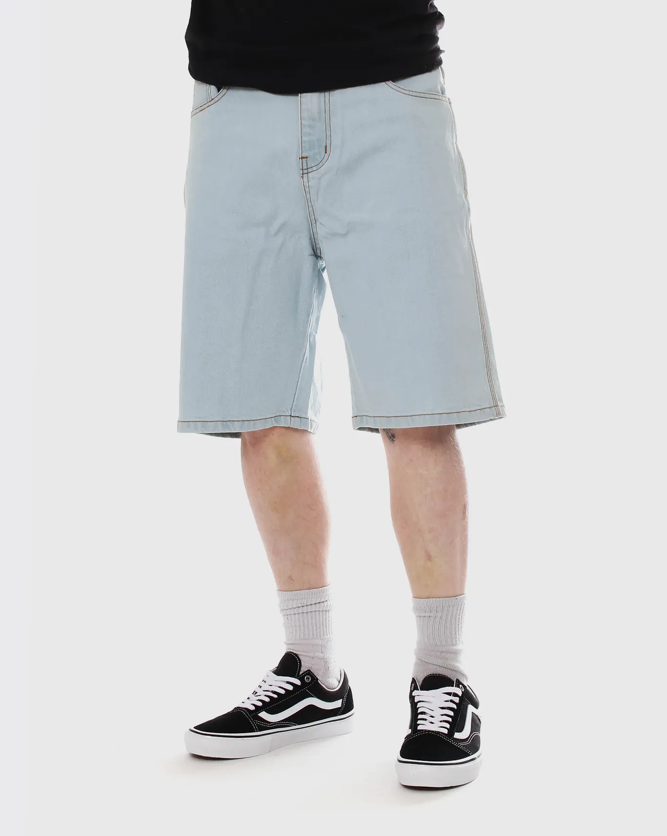 Trainers Baggy Denim Short - Light Blue