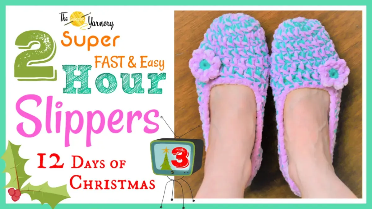 Two Hour Slippers – Easy Crochet Slipper Pattern for Quick Comfort