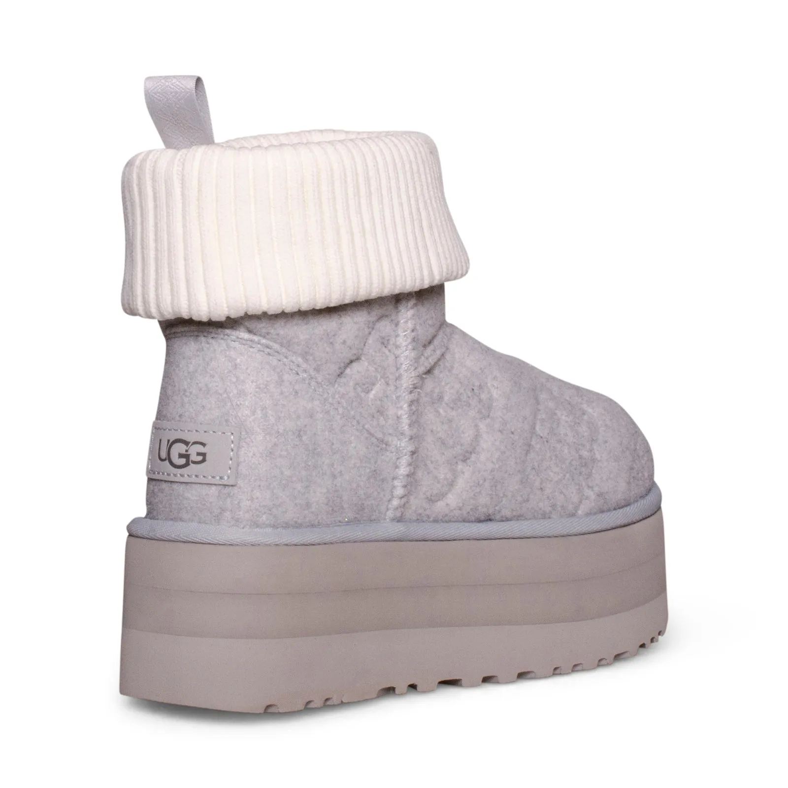 UGG Classic Mini Platform Felted Grey Boots - Women's