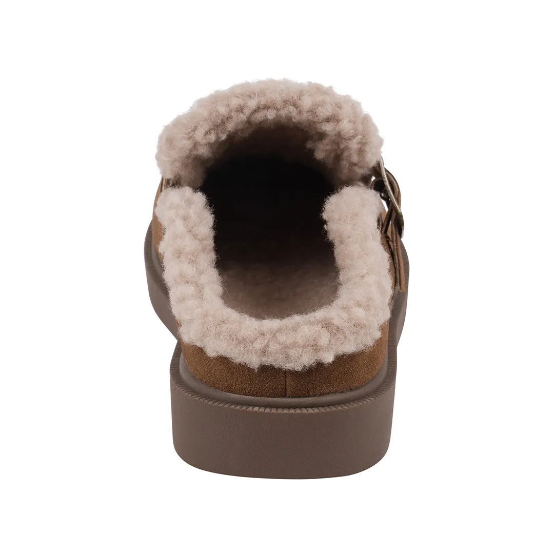 Vallery Brown Mule Slippers: Comfortable & Elegant for Fall