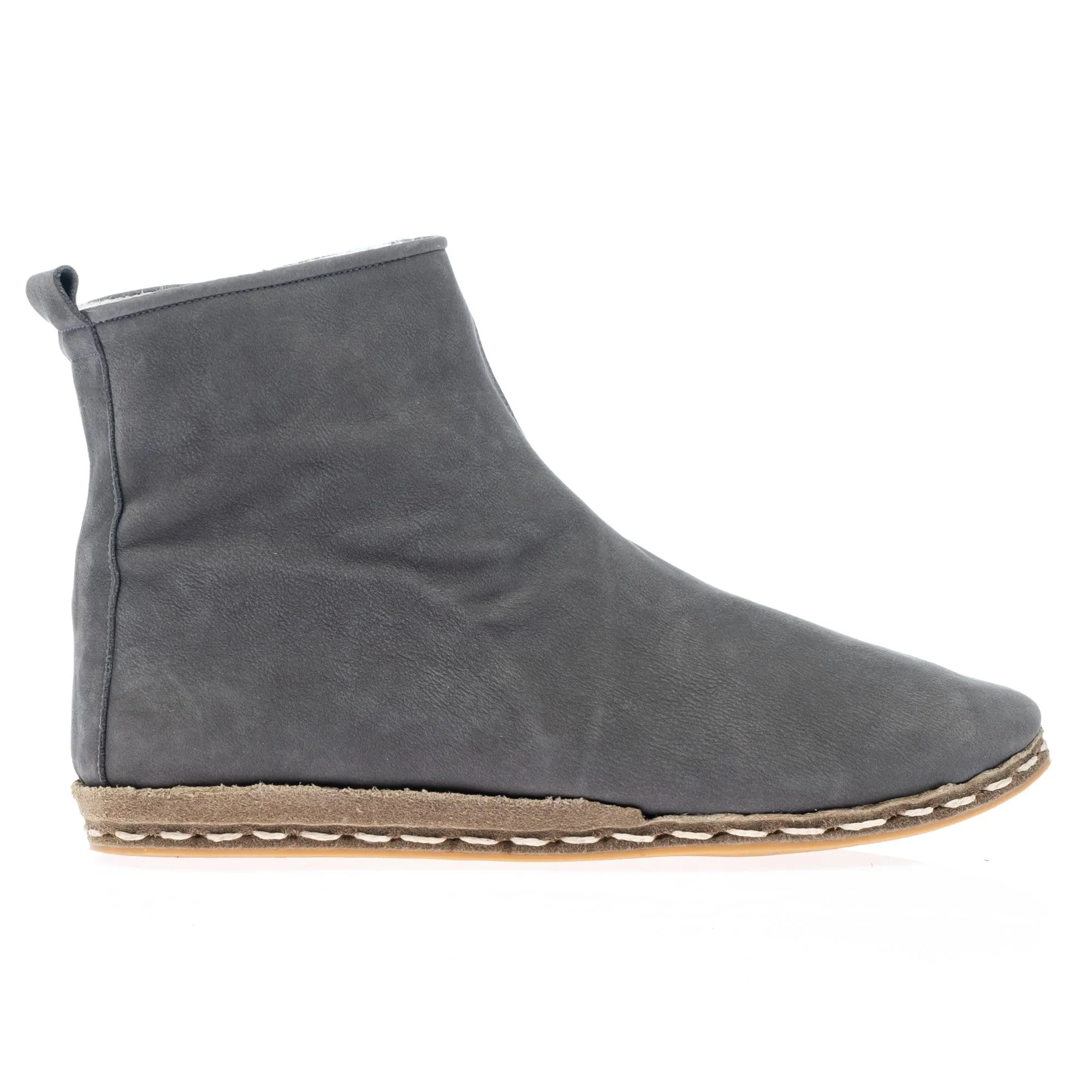 Women's Gray Shearling Boots